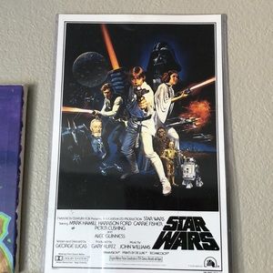 Star Wars poster in plastic cover